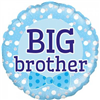 Balloon Foil 18 Big Brother Blue Bowtie Uninflated