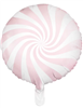 Balloon Foil 18 Candy Round Swirl Pastel Pink Uninflated