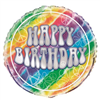 Balloon Foil 18 Happy Birthday Tye Dye Uninflated