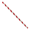 Paper Straws Reg Red Stripe 250PK