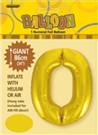 Balloon Foil 34 Gold 0 Uninflated