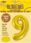Balloon Foil 34 Gold 9