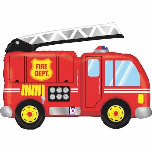 BALLOON FOIL 40 FIRETRUCK UNINFLATED