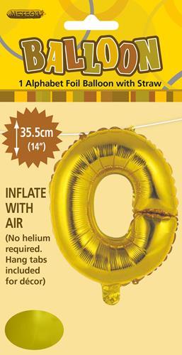 BALLOON FOIL 14 GOLD O  SelfInflating