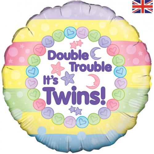 Balloon Foil 18 Double Trouble Twins 228243P