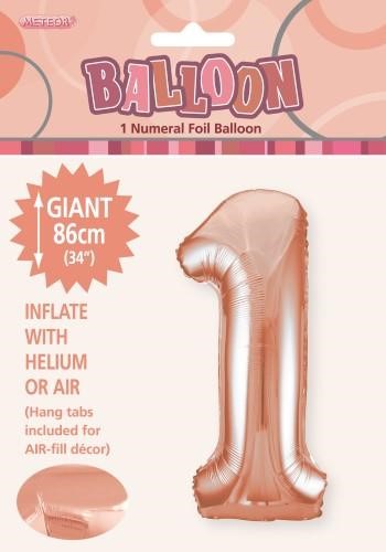 Balloon Foil 34 Rose Gold 1 Uninflated 