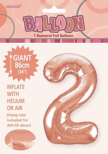 Balloon Foil 34 Rose Gold 2 Uninflated