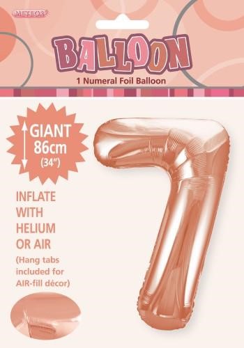 Balloon Foil 34 Rose Gold 7 Uninflated