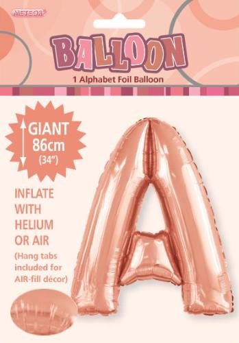 Balloon Foil 34 Rose Gold A Uninflated