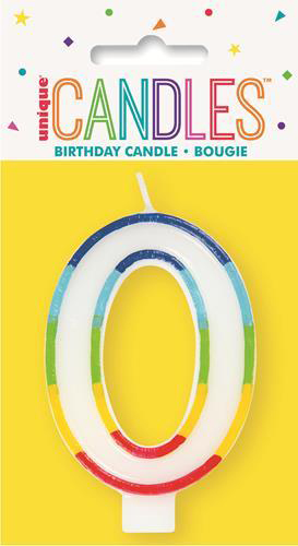 Candle 0 Rainbow Border