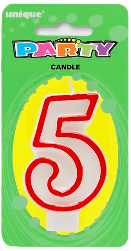 Candle 5 Red Border