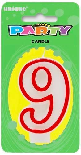 Candle 9 Red Border