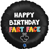 BALLOON FOIL 18 HBD FART FACE G78087 UNINFLATED