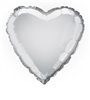 Balloon Foil 18 Heart Silver Uninflated