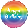 Balloon Foil 18 Rainbow Happy Birthday Uninflated 229653