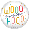 Balloon Foil 18 Whoohoo Congrats Uninflated