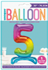 Balloon Foil 30 Standing 5 Rainbow SelfInflating AirFill