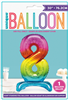 Balloon Foil 30 Standing 8 Rainbow SelfInflating AirFill