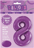 Balloon Foil 34 Purple 8 Uninflated