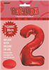 Balloon Foil 34 Red 2 Uninflated