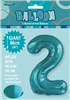 Balloon Foil 34 Teal 2 Uninflated 