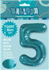 Balloon Foil 34 Teal 5 Uninflated 