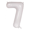 Balloon Foil 34 White 7 Uninflated 