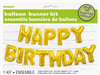 Balloon Foil Letter Kit Happy Birthday Gold