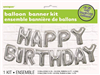 Balloon Foil Letter Kit Happy Birthday Silver