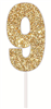 Cake Topper 9 Gold