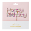 Cake Topper Happy Birthday Rainbow Glitter