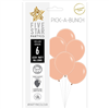 Five Star Balloons 45Cm Matte Peach 6Pk