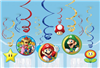 SUPER MARIO BROS HANGING SWIRL DECO 12PK