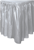 Table Skirt Plastic Silver