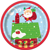 XMAS PLATE COLOURFUL SANTA 8X7 72864