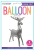 Xmas Standing Balloon Reindeer Giant Silver 1m