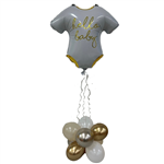 Balloon Arrangement Hello Baby Foil With Topiarys 216