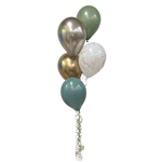 Balloon Arrangement Neutral Green  Gold 212