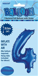 BALLOON FOIL 14 ROYAL BLUE 4  SelfInflating