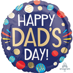 Balloon Foil 18 Happy Dads Day Uninflated