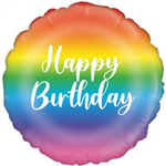 Balloon Foil 18 Rainbow Happy Birthday Uninflated 229653