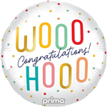 Balloon Foil 18 Whoohoo Congrats Uninflated