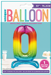 Balloon Foil 30 Standing 0 Rainbow SelfInflating AirFill