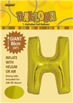 Balloon Foil 34 Gold H Uninflated