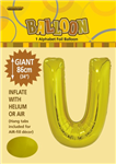 Balloon Foil 34 Gold U Uninflated