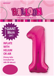 Balloon Foil 34 Hot Pink 1 Uninflated