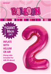 Balloon Foil 34 Hot Pink 2 Uninflated