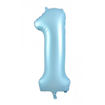 Balloon Foil 34 Matt Pastel Blue 1 Uninflated