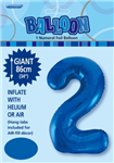 Balloon Foil 34 Royal Blue 2 Uninflated