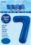 Balloon Foil 34 Royal Blue 7 Uninflated
